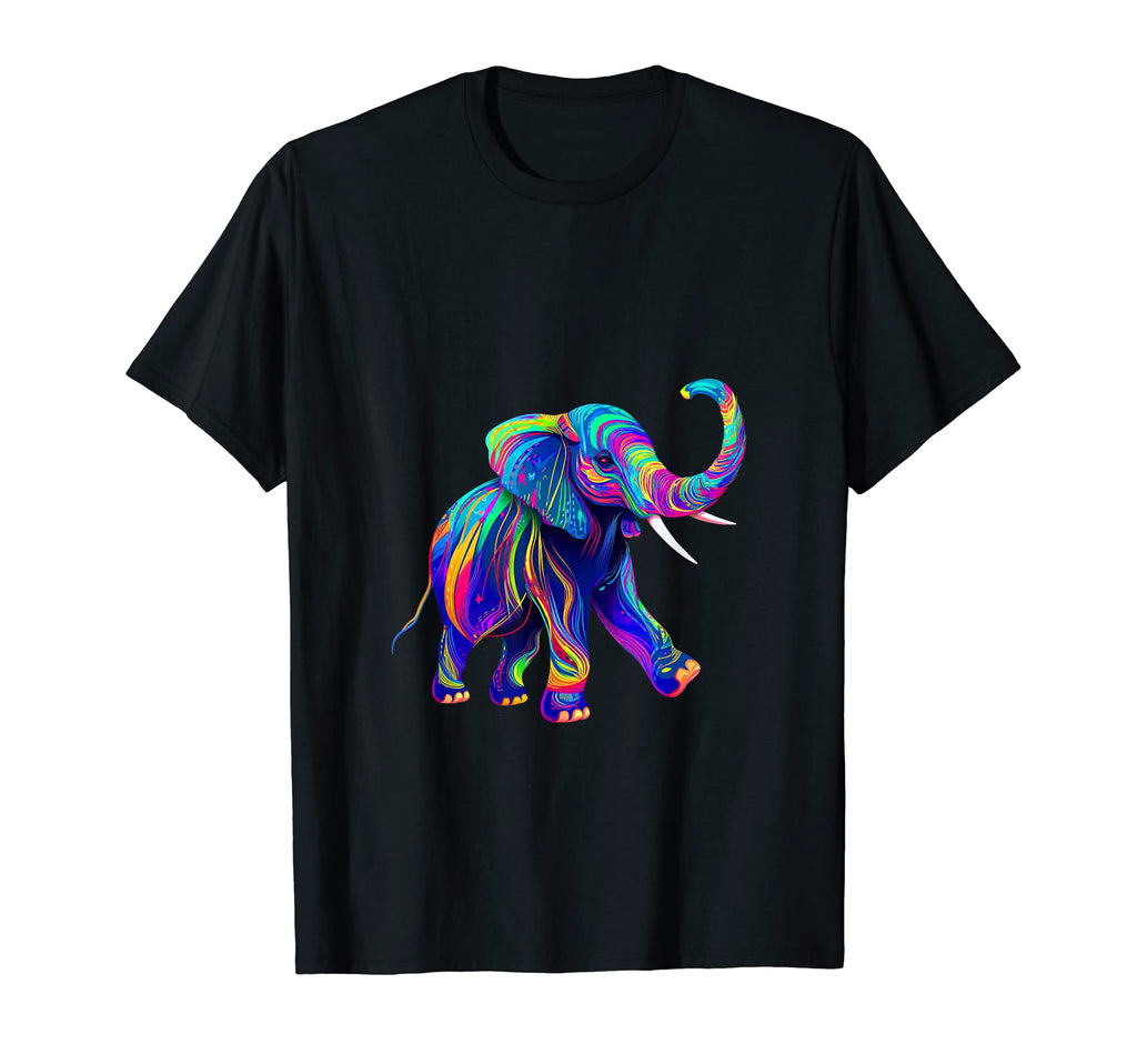 Synthwave 80S 90S Elephant Trunk Up T-Shirt - Novelty Apparel Unisex - T-Shirt, Sweatshirt, Hoodie
