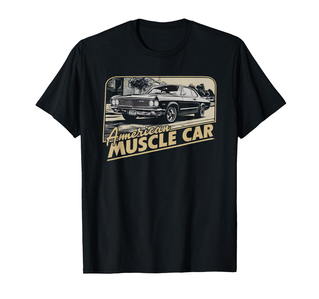 Muscle Car American Funny Car T-Shirt - Trendy Graphic for Adults - T-Shirt, Sweatshirt, Hoodie