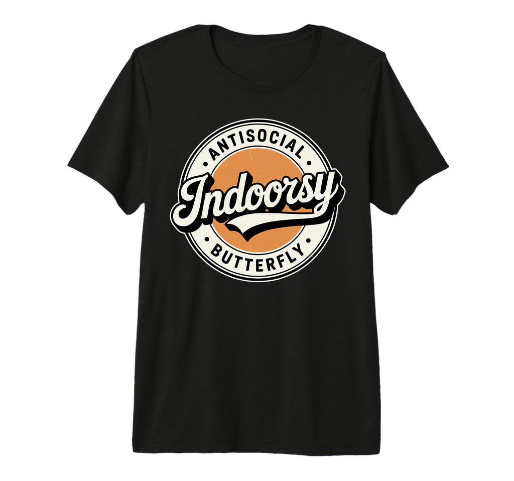 Indoorsy Antisocial Butterfly T-Shirt - Novelty Apparel for Adults - T-Shirt, Sweatshirt, Hoodie