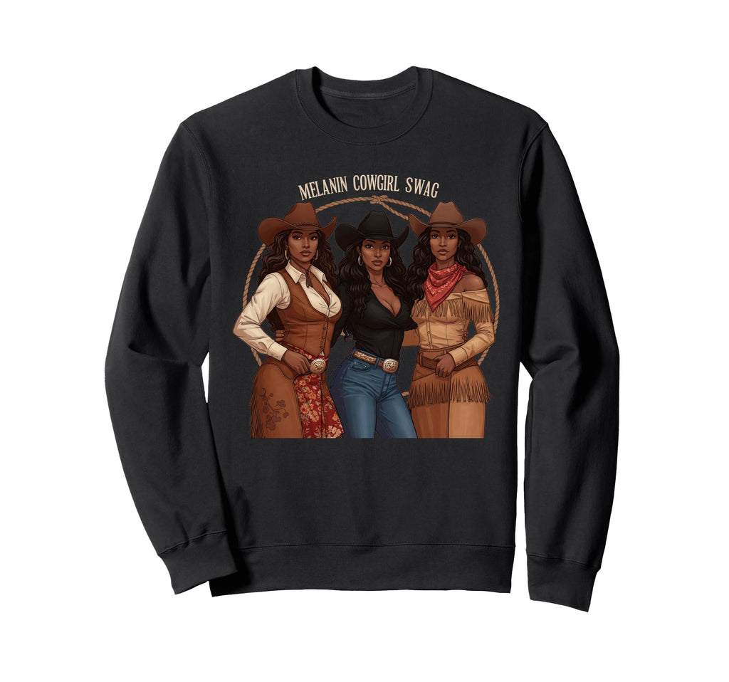 Lets Go Western Country Melanin Sweatshirt - Minimalist Print Unisex - T-Shirt, Sweatshirt, Hoodie
