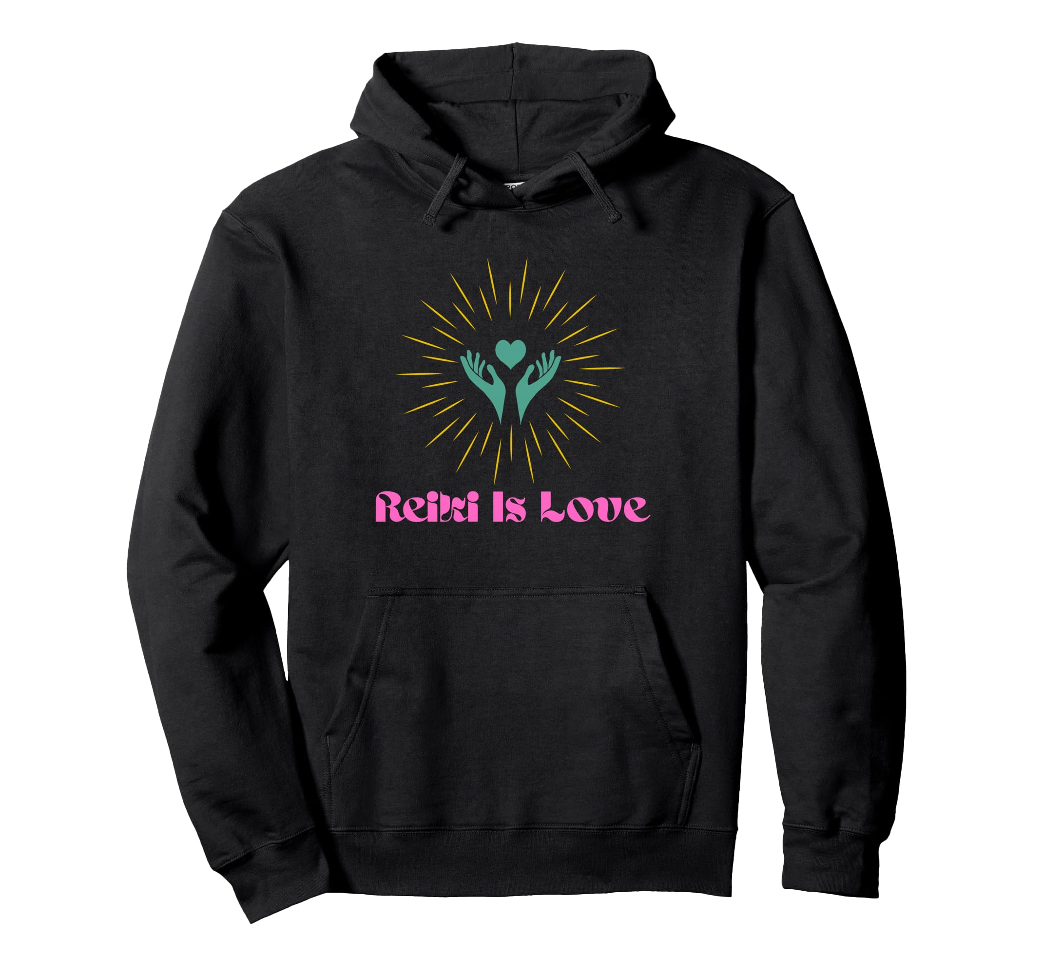 Reiki Is Love New Age Wellness And Hoodie - Novelty Apparel for Adults - T-Shirt, Sweatshirt, Hoodie