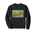 Paris France 50S Travel Art Sweatshirt - Aesthetic Graphic Unisex - T-Shirt, Sweatshirt, Hoodie