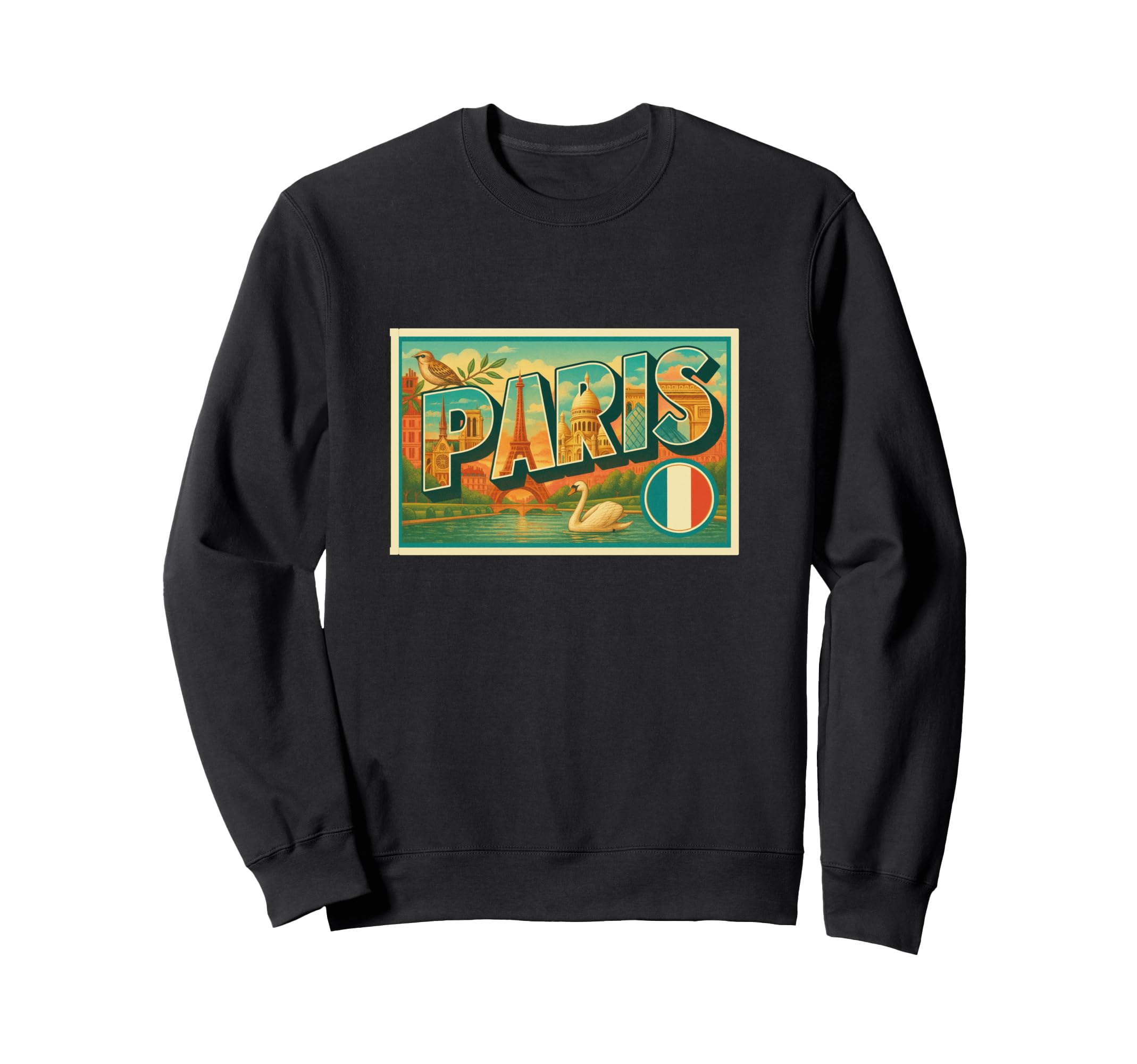 Paris France 50S Travel Art Sweatshirt - Aesthetic Graphic Unisex - T-Shirt, Sweatshirt, Hoodie