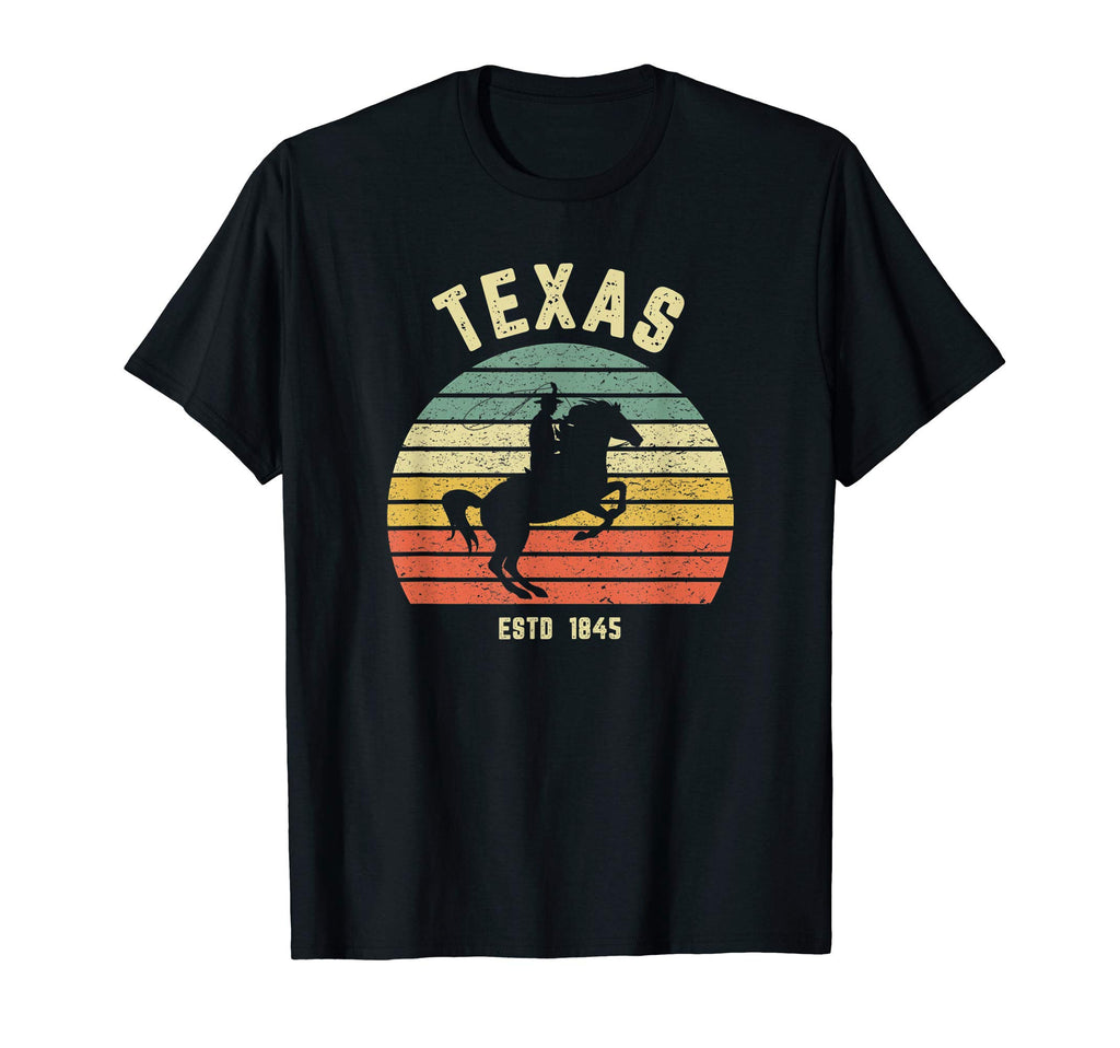 Texas Cowboy State 70S 80S Horse T-Shirt - Casual Everyday Wear Men Women - T-Shirt, Sweatshirt, Hoodie