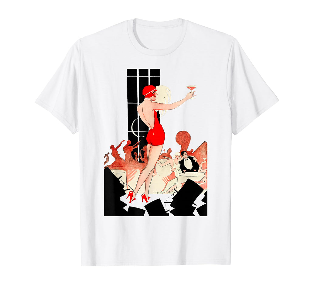 20S Roaring Twenties Flapper Great Gatsby T-Shirt - Graphic Print Unisex - T-Shirt, Sweatshirt, Hoodie