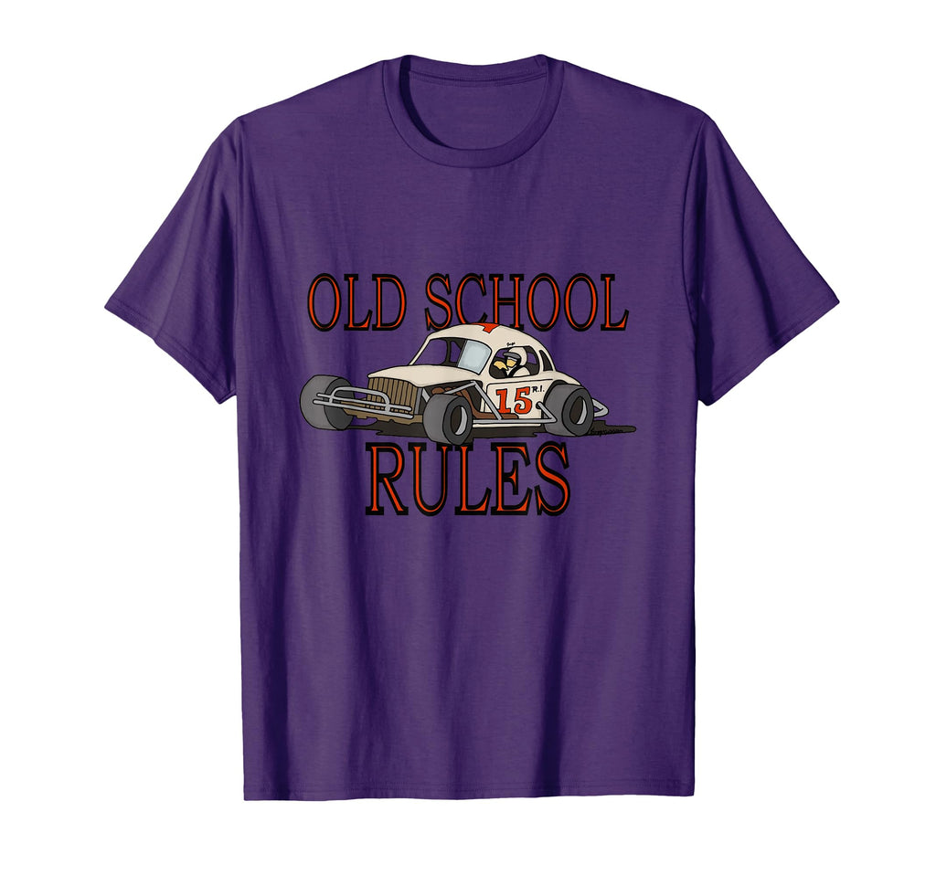 Modified Racing White Stock Car Old T-Shirt - Minimalist Print Men Women - T-Shirt, Sweatshirt, Hoodie
