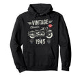 Born 1945 80Th Birthday Motorbike Hoodie - Casual Everyday Wear for Adults - T-Shirt, Sweatshirt, Hoodie
