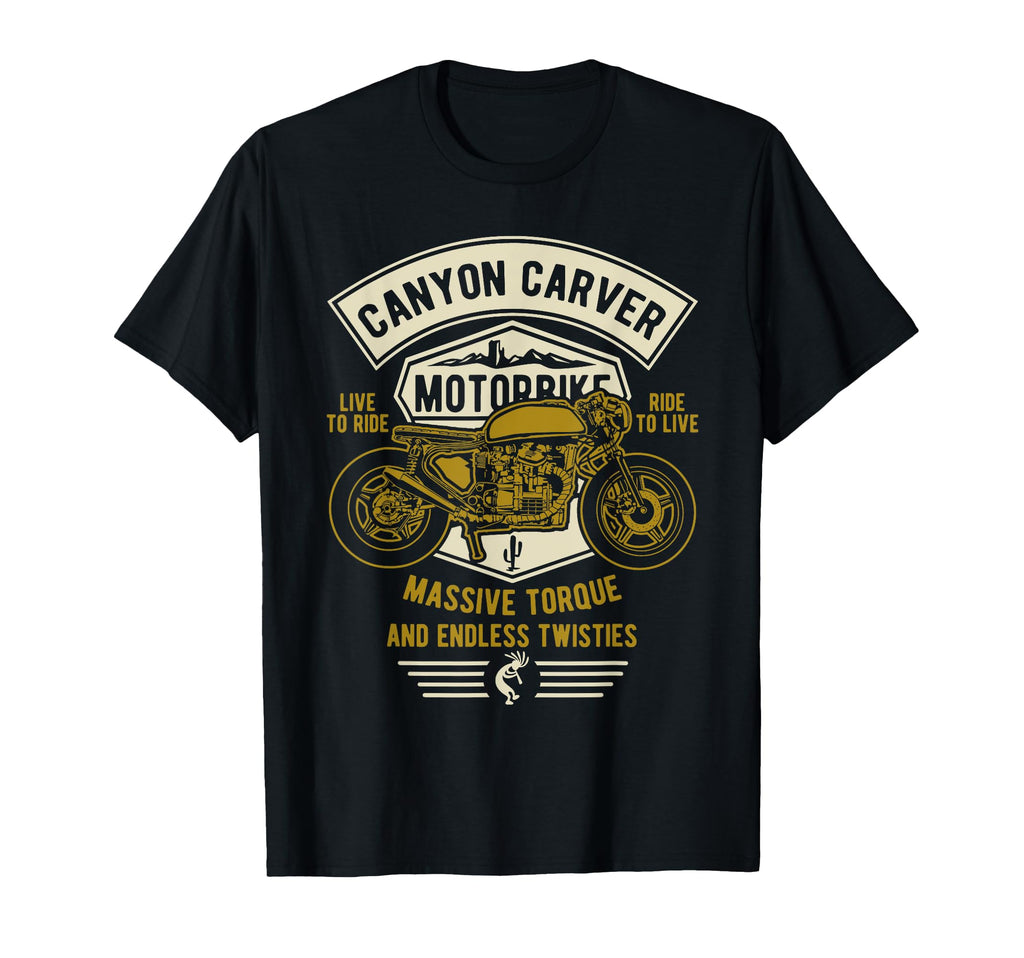 Canyon Carver Motorcycle T-Shirt - Aesthetic Graphic Unisex - T-Shirt, Sweatshirt, Hoodie