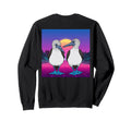 Vaporwave Seabirds Blue Footed Booby Bird Sweatshirt - Graphic Print Unisex - T-Shirt, Sweatshirt, Hoodie