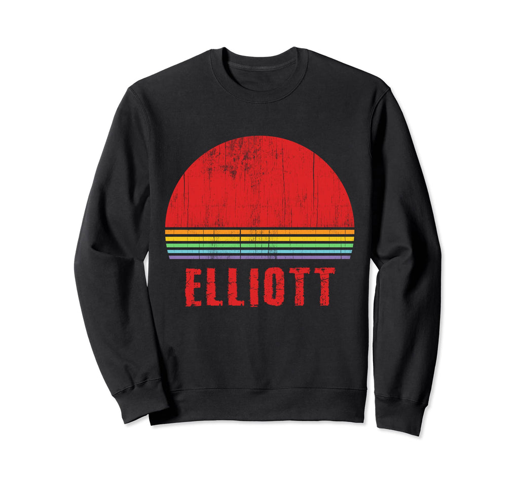 Elliott Custom Name 7 Letters Sunset Sweatshirt - Novelty Apparel Unisex - T-Shirt, Sweatshirt, Hoodie