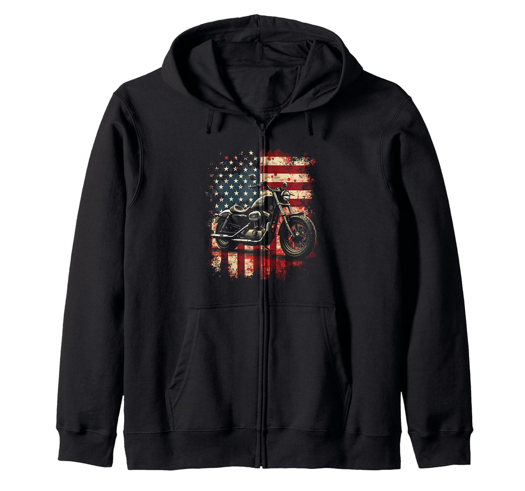 Motorcycle Flag Gift Sweatshirt - Casual Everyday Wear Unisex - T-Shirt, Sweatshirt, Hoodie