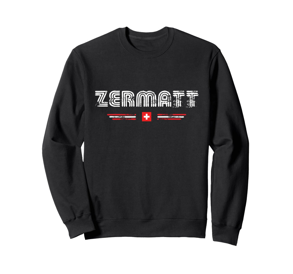 Zermatt Switzerland 70S 80S Type Sweatshirt - Unique Graphic Unisex - T-Shirt, Sweatshirt, Hoodie