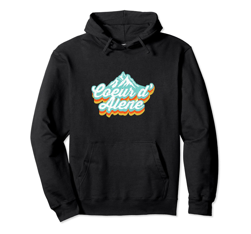 80S Typography Coeur Dalene Idaho Mountains Hoodie - Novelty Apparel Unisex - T-Shirt, Sweatshirt, Hoodie