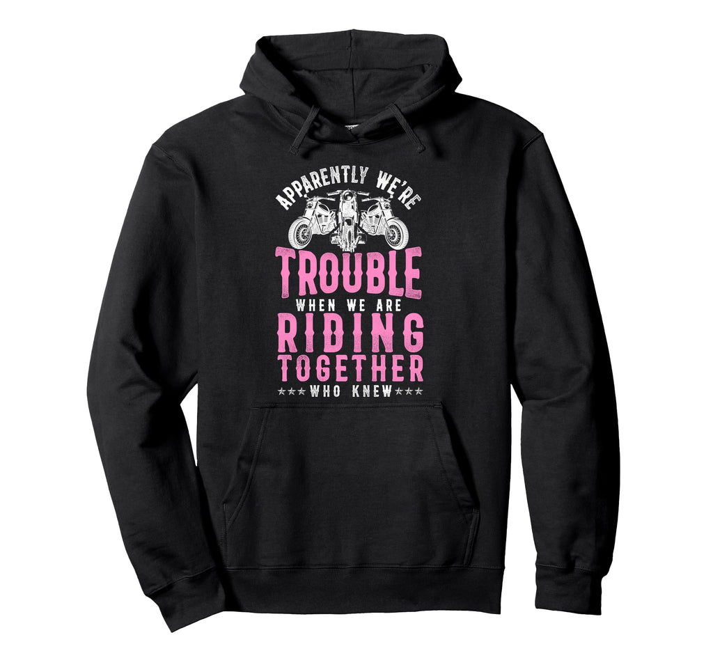 Motorcycle Biker Friends Besties Hoodie - Custom Art Print Men Women - T-Shirt, Sweatshirt, Hoodie