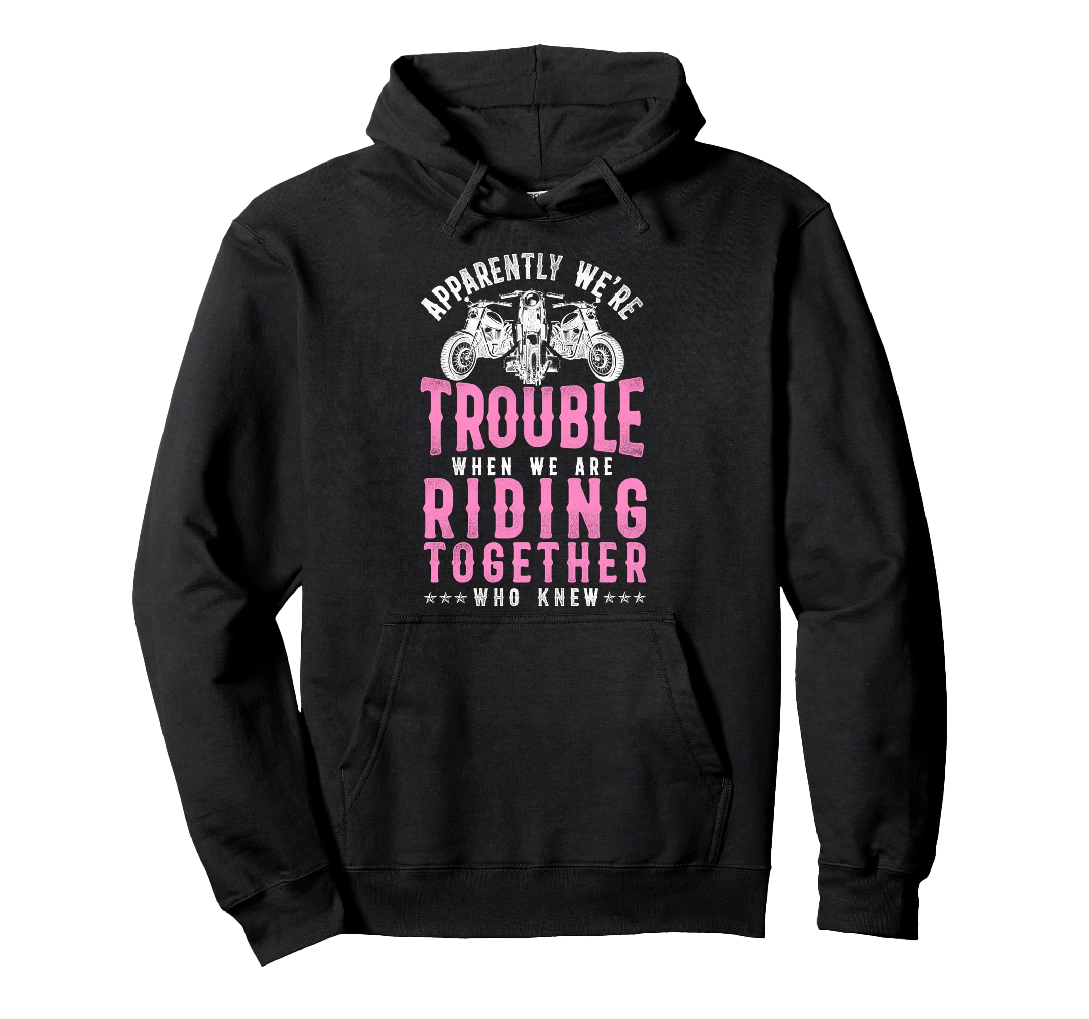 Motorcycle Biker Friends Besties Hoodie - Custom Art Print Men Women - T-Shirt, Sweatshirt, Hoodie