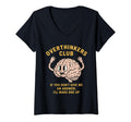 Womens Overthinkers Club Funny Brain V T-Shirt - Novelty Apparel Unisex - T-Shirt, Sweatshirt, Hoodie