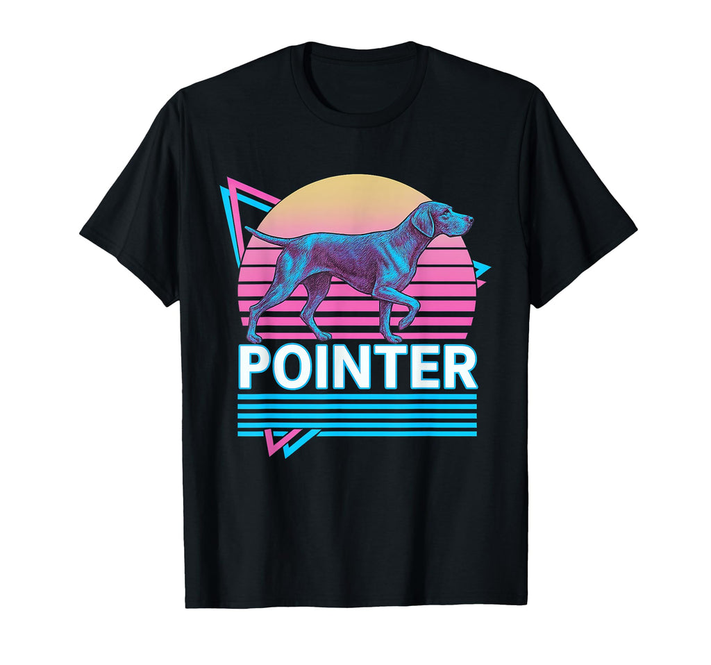 German Shorthaired Pointer Synthwave T-Shirt - Minimalist Print for Adults - T-Shirt, Sweatshirt, Hoodie