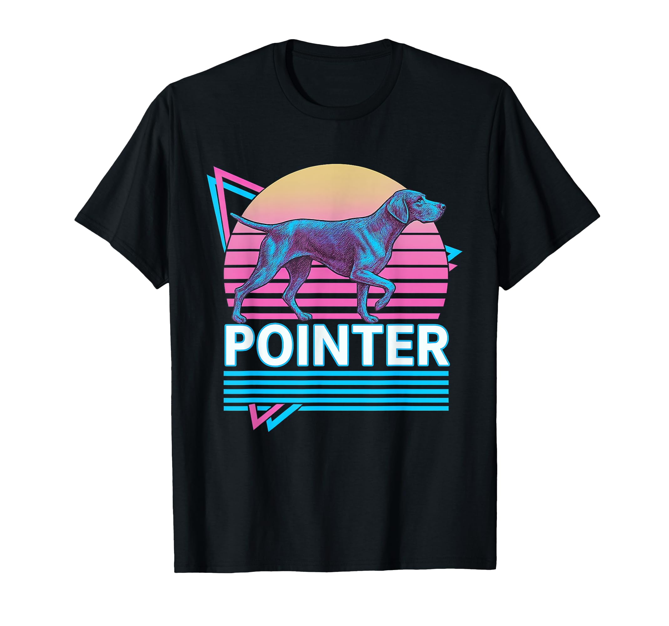 German Shorthaired Pointer Synthwave T-Shirt - Minimalist Print for Adults - T-Shirt, Sweatshirt, Hoodie