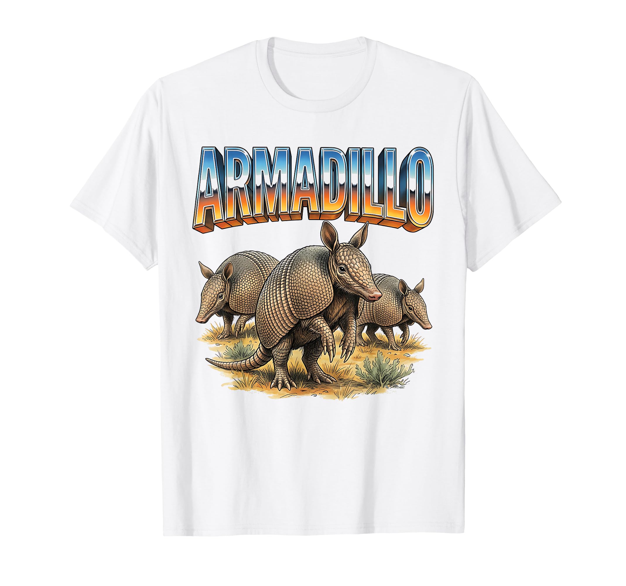 Armadillo 70S 90S Armadillo Animal T-Shirt - Fun Novelty Design for Adults - T-Shirt, Sweatshirt, Hoodie