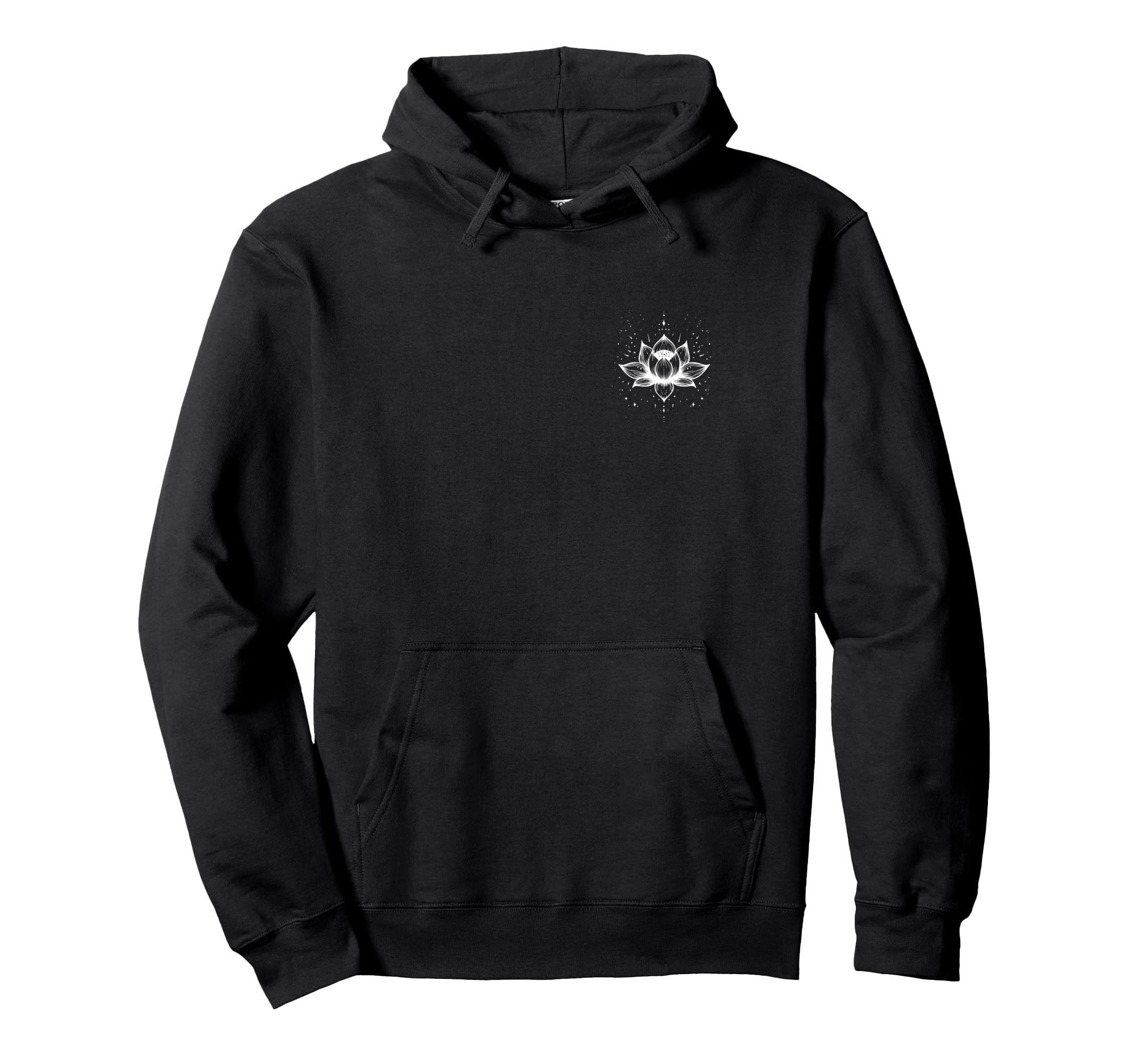 Lotus Flower Pocket Mindfulness Hoodie - Unique Graphic for Adults - T-Shirt, Sweatshirt, Hoodie