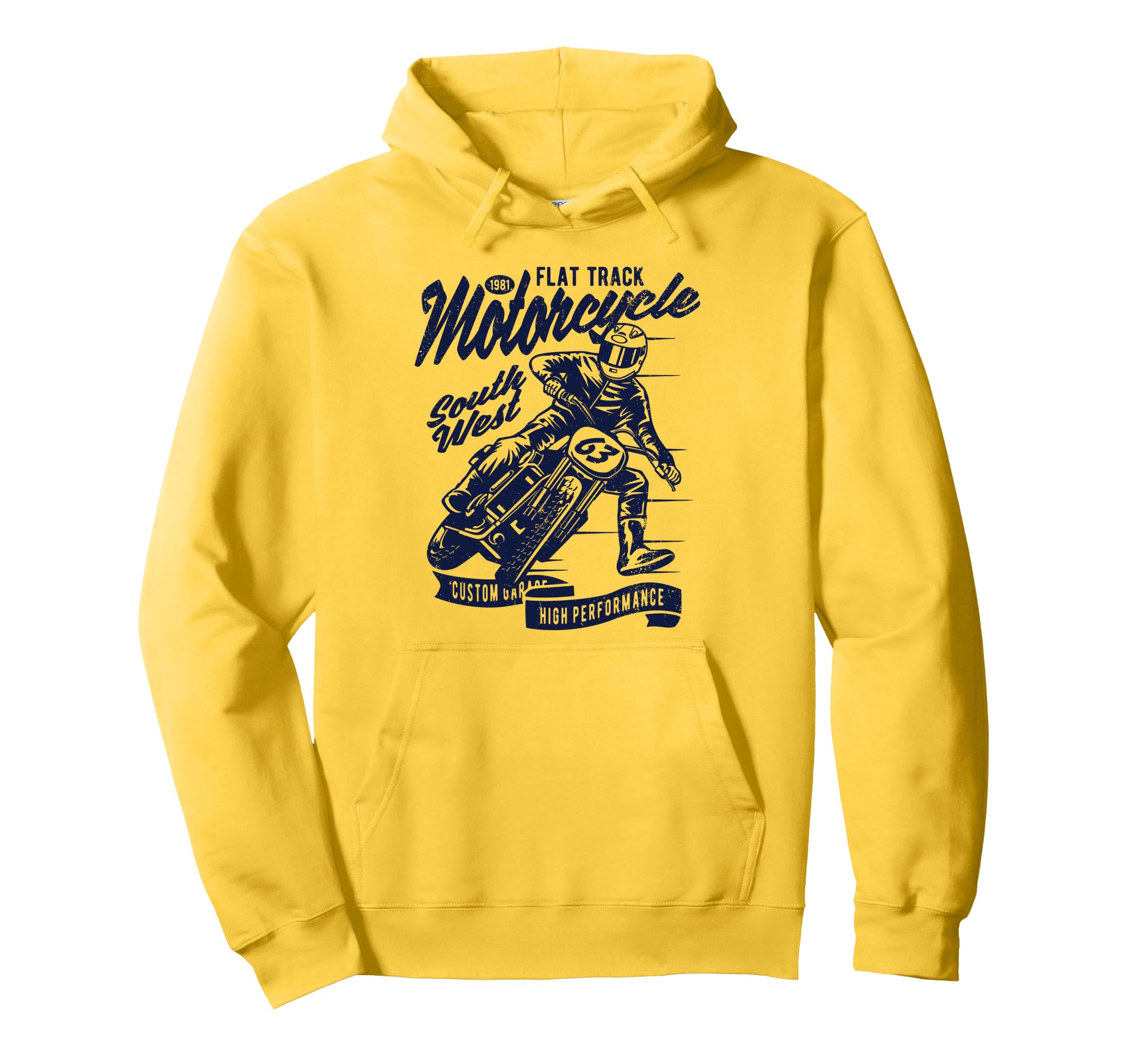 Flat Track Motorcycle Race Hoodie - Graphic Print for Adults - T-Shirt, Sweatshirt, Hoodie