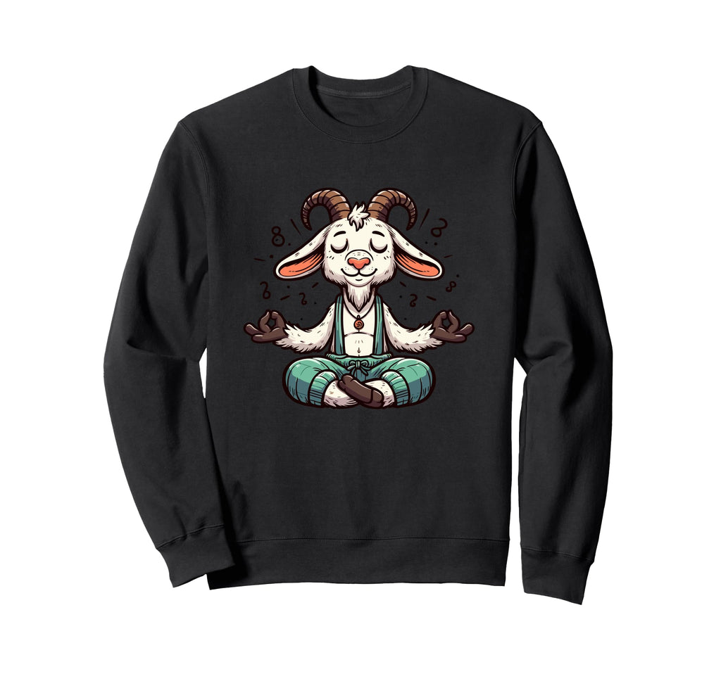 Meditation Goat Yoga Pose Relaxing Sweatshirt - Aesthetic Graphic Unisex - T-Shirt, Sweatshirt, Hoodie