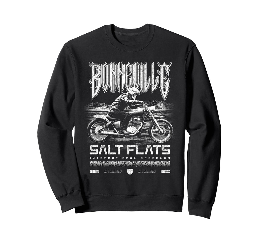 Bonneville Salt Flats Motorcycle Sweatshirt - Streetwear Style Men Women - T-Shirt, Sweatshirt, Hoodie