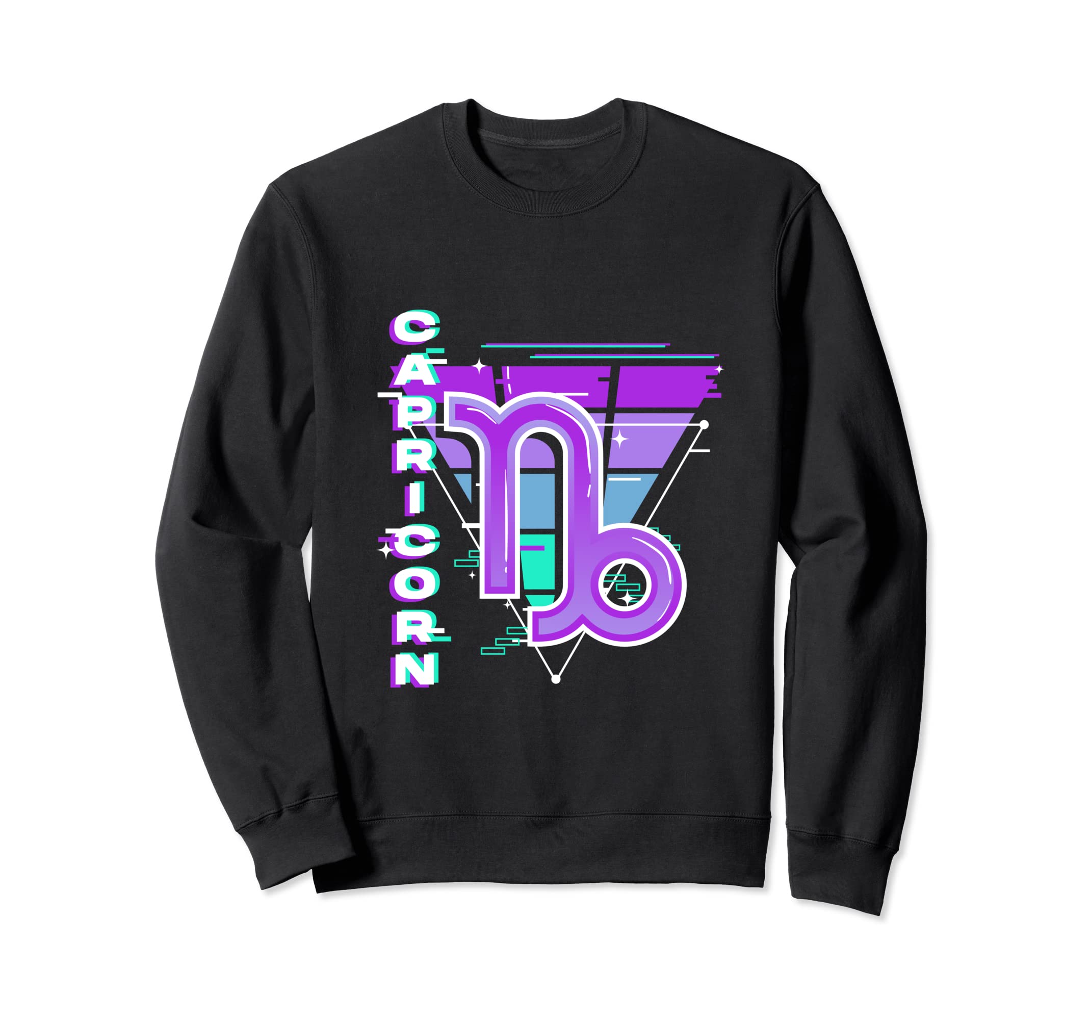 Capricorn Zodiac Sign Vaporwave Sweatshirt - Unique Graphic Unisex - T-Shirt, Sweatshirt, Hoodie