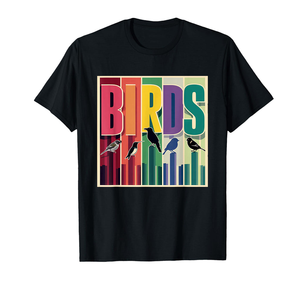 Birds Typography Bird Silhouettes T-Shirt - Streetwear Style Men Women - T-Shirt, Sweatshirt, Hoodie