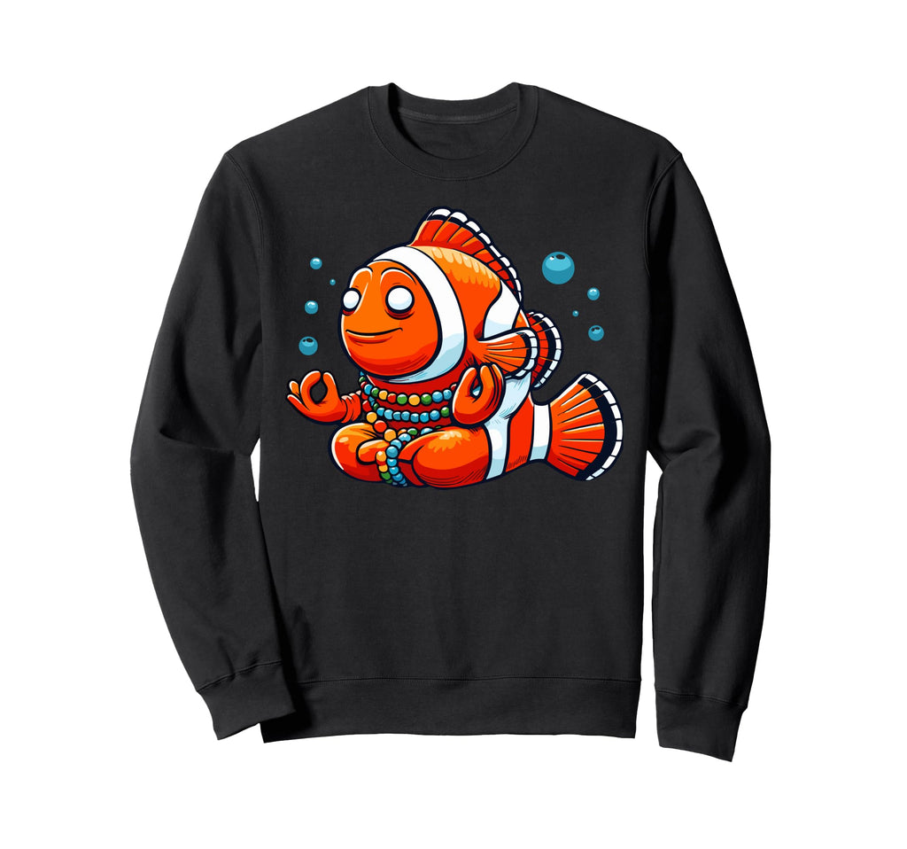 Meditation Clownfish Yoga Pose Sweatshirt - Novelty Apparel for Adults - T-Shirt, Sweatshirt, Hoodie