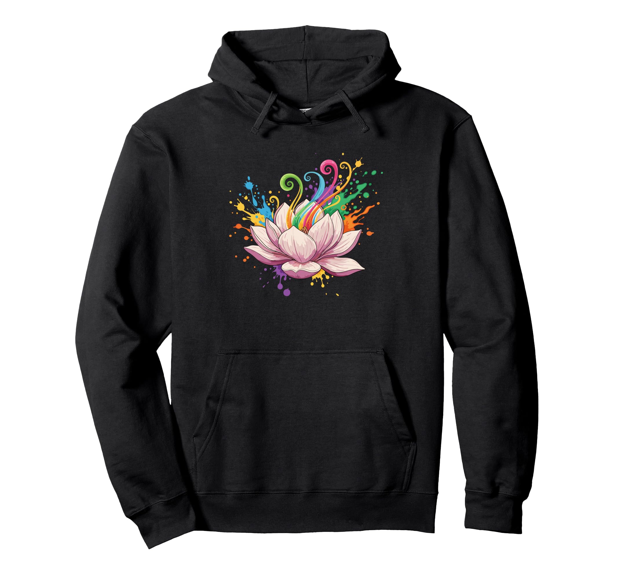 Rainbow Chakra Lotus Yoga Meditation Hoodie - Graphic Print Men Women - T-Shirt, Sweatshirt, Hoodie