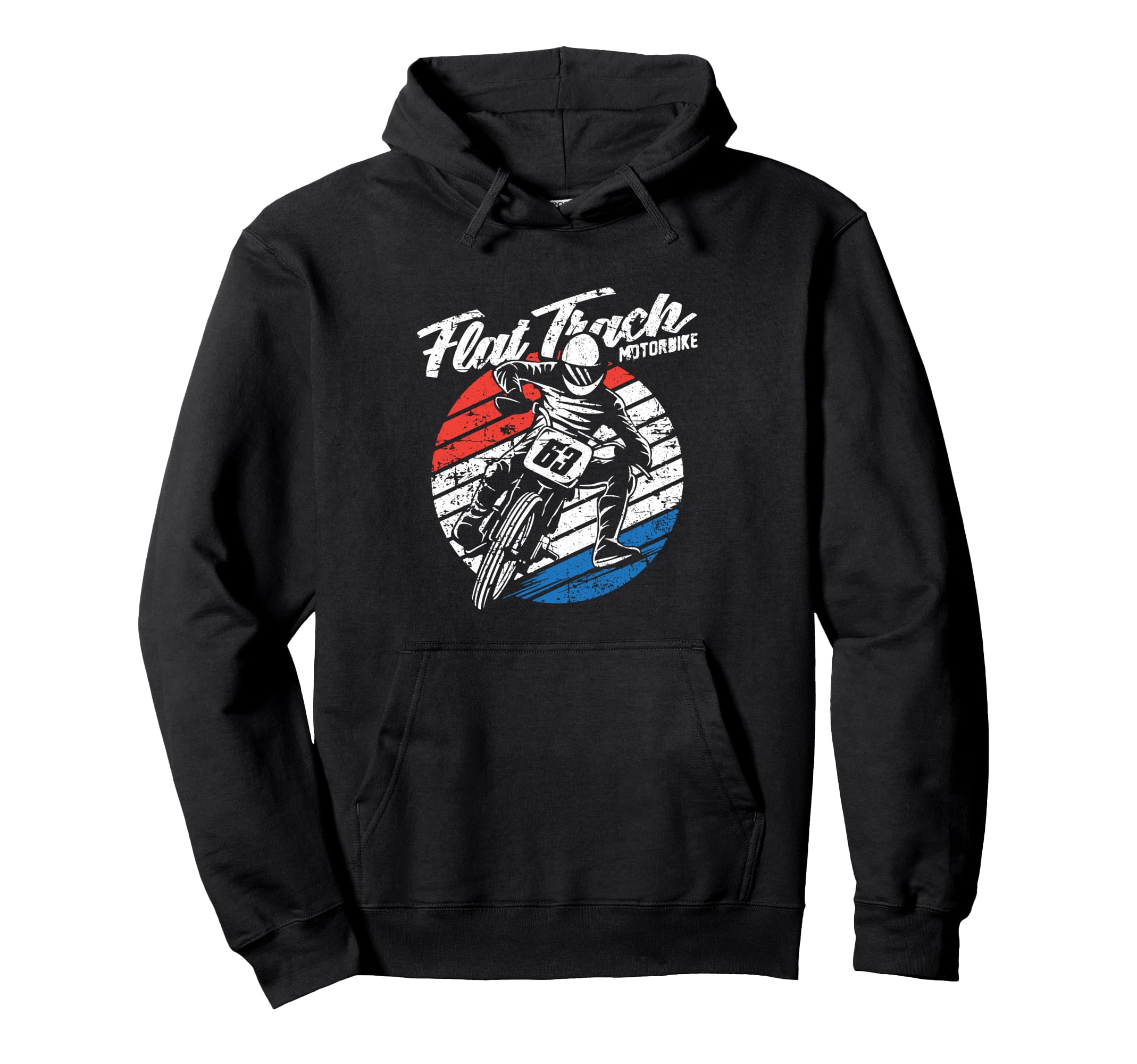 Flat Track Motorcycle Racing Hoodie - Novelty Apparel Men Women - T-Shirt, Sweatshirt, Hoodie