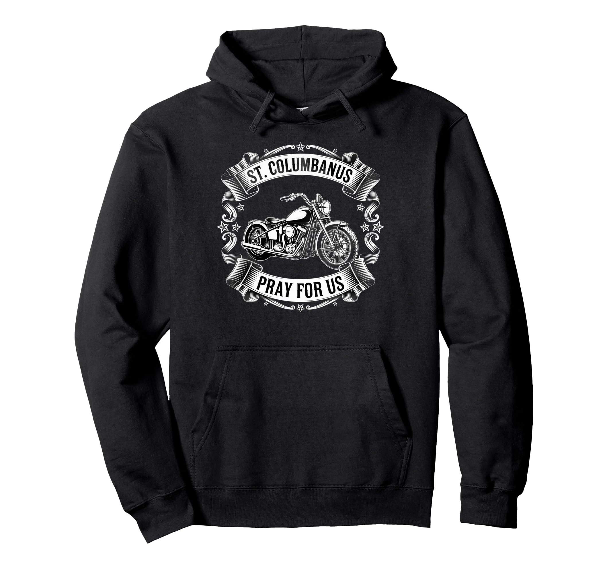 Saint Columbanus Patron Motorcyclists Hoodie - Streetwear Style Men Women - T-Shirt, Sweatshirt, Hoodie