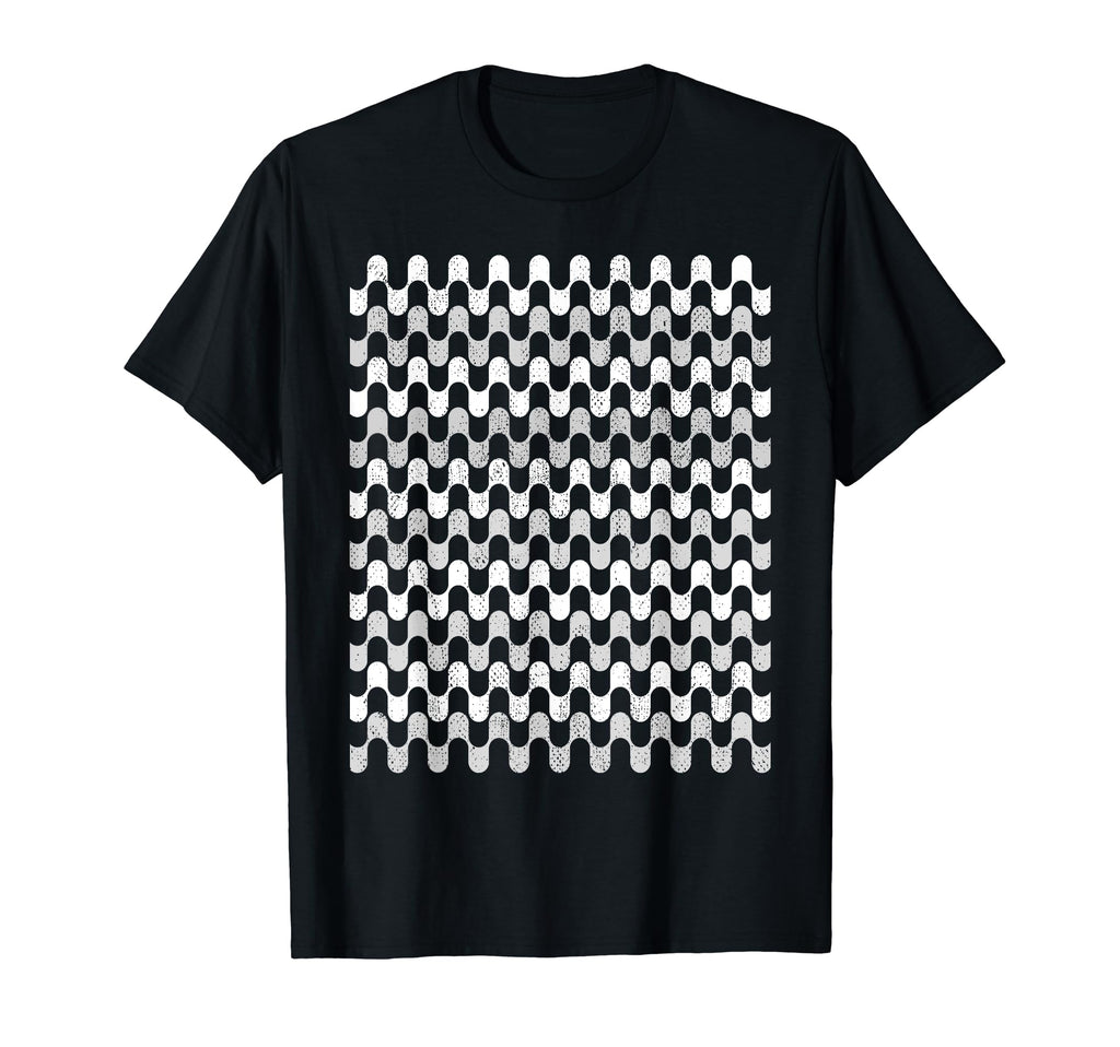 Streetwear Wavy Lines Pattern Fun T-Shirt - Graphic Print Men Women - T-Shirt, Sweatshirt, Hoodie