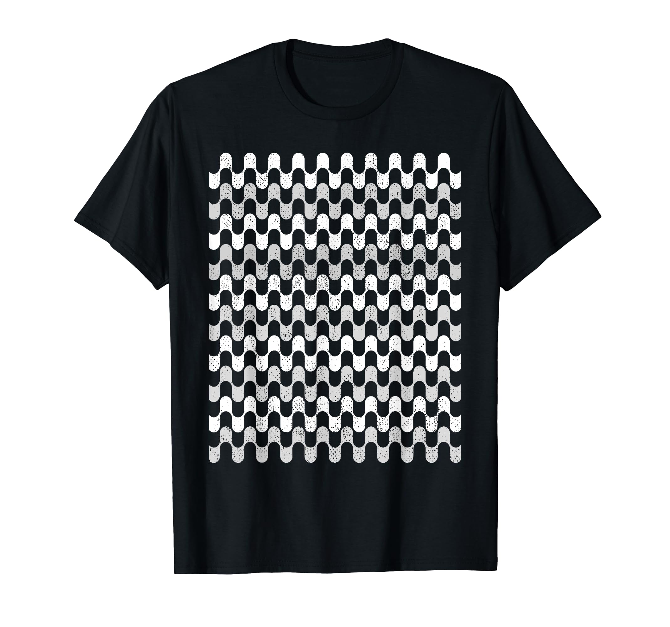 Streetwear Wavy Lines Pattern Fun T-Shirt - Graphic Print Men Women - T-Shirt, Sweatshirt, Hoodie