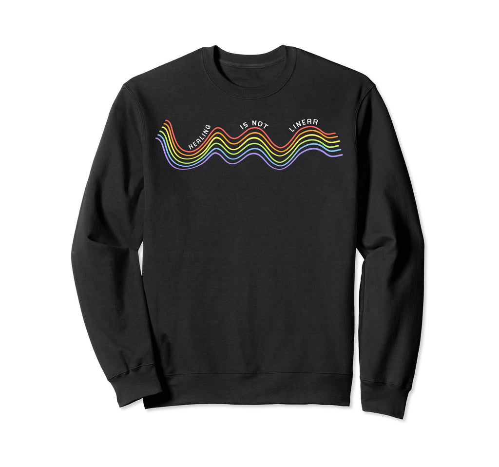 Healing Is Not Linear Mental Health Sweatshirt - Fun Novelty Design Unisex - T-Shirt, Sweatshirt, Hoodie