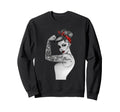 Power Pin Up Old School Tattoo Sweatshirt - Casual Everyday Wear Unisex - T-Shirt, Sweatshirt, Hoodie