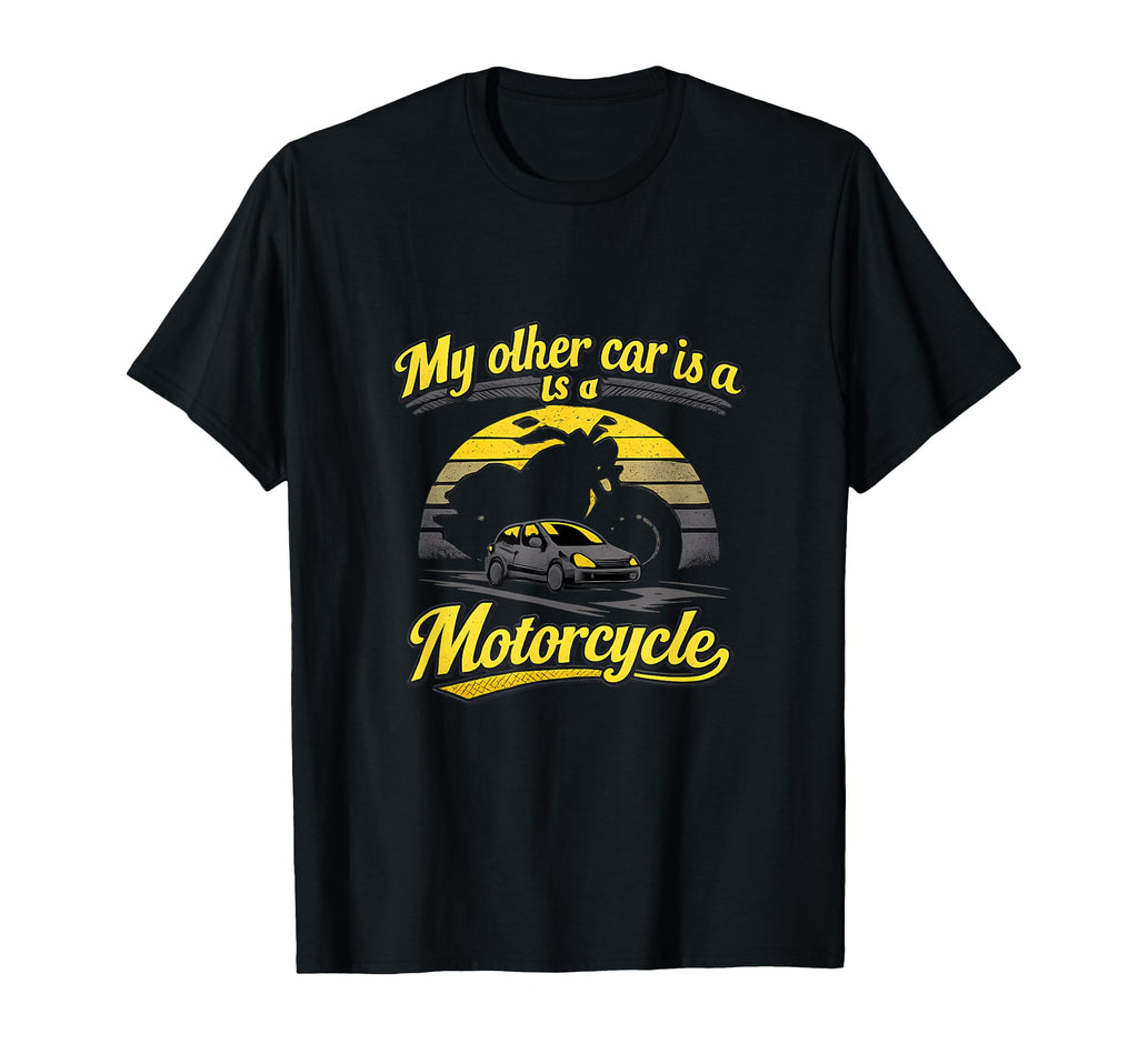 My Other Car Is Motorcycle Biker Badge T-Shirt - Unique Graphic for Adults - T-Shirt, Sweatshirt, Hoodie