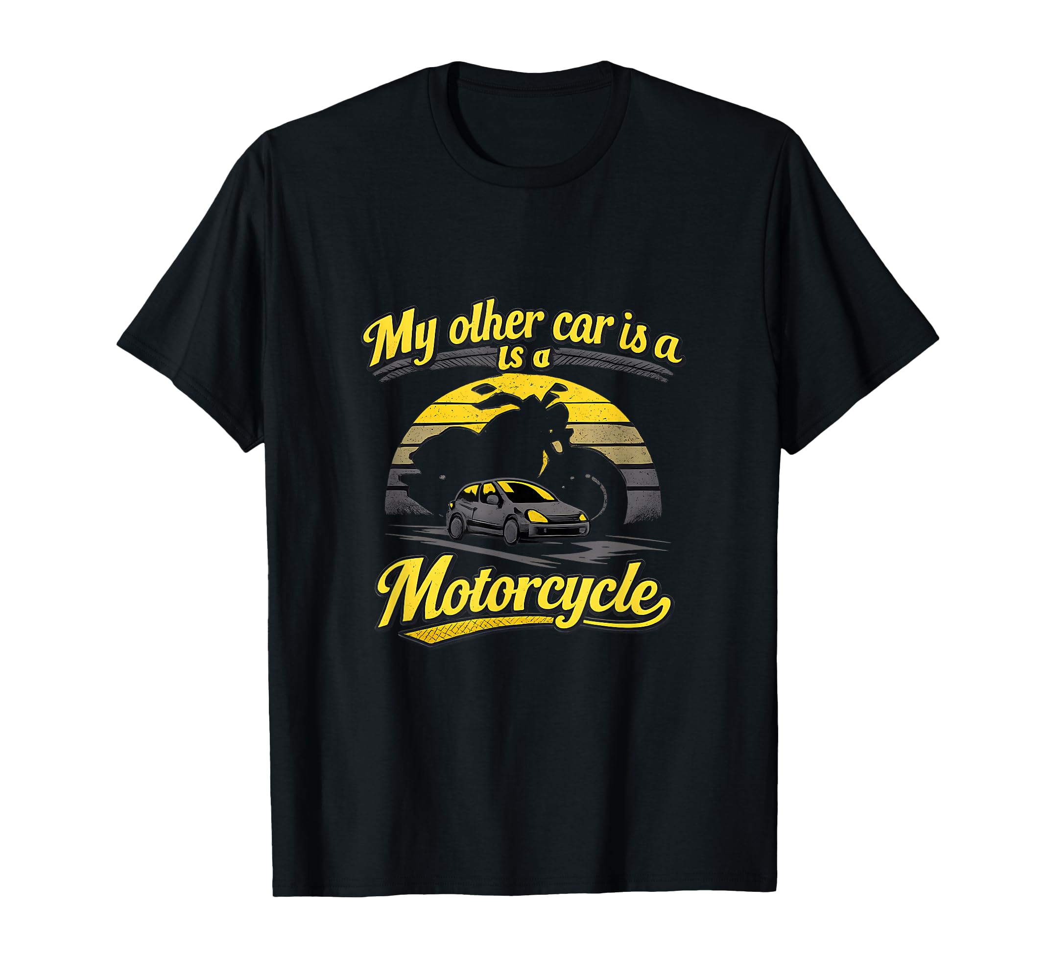 My Other Car Is Motorcycle Biker Badge T-Shirt - Unique Graphic for Adults - T-Shirt, Sweatshirt, Hoodie