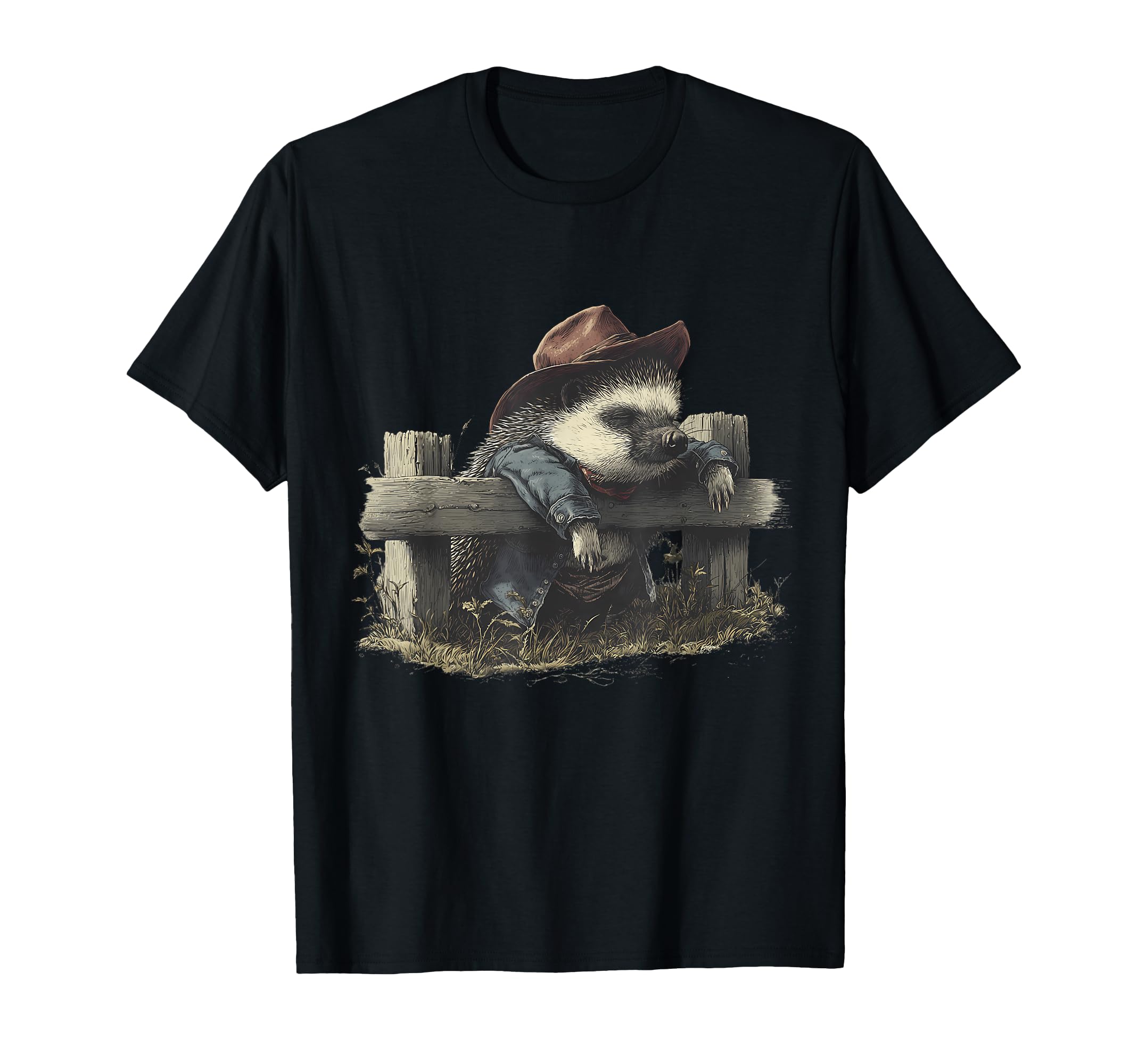 Country Cowboy Hedgehog Rodeo T-Shirt - Streetwear Style for Adults - T-Shirt, Sweatshirt, Hoodie