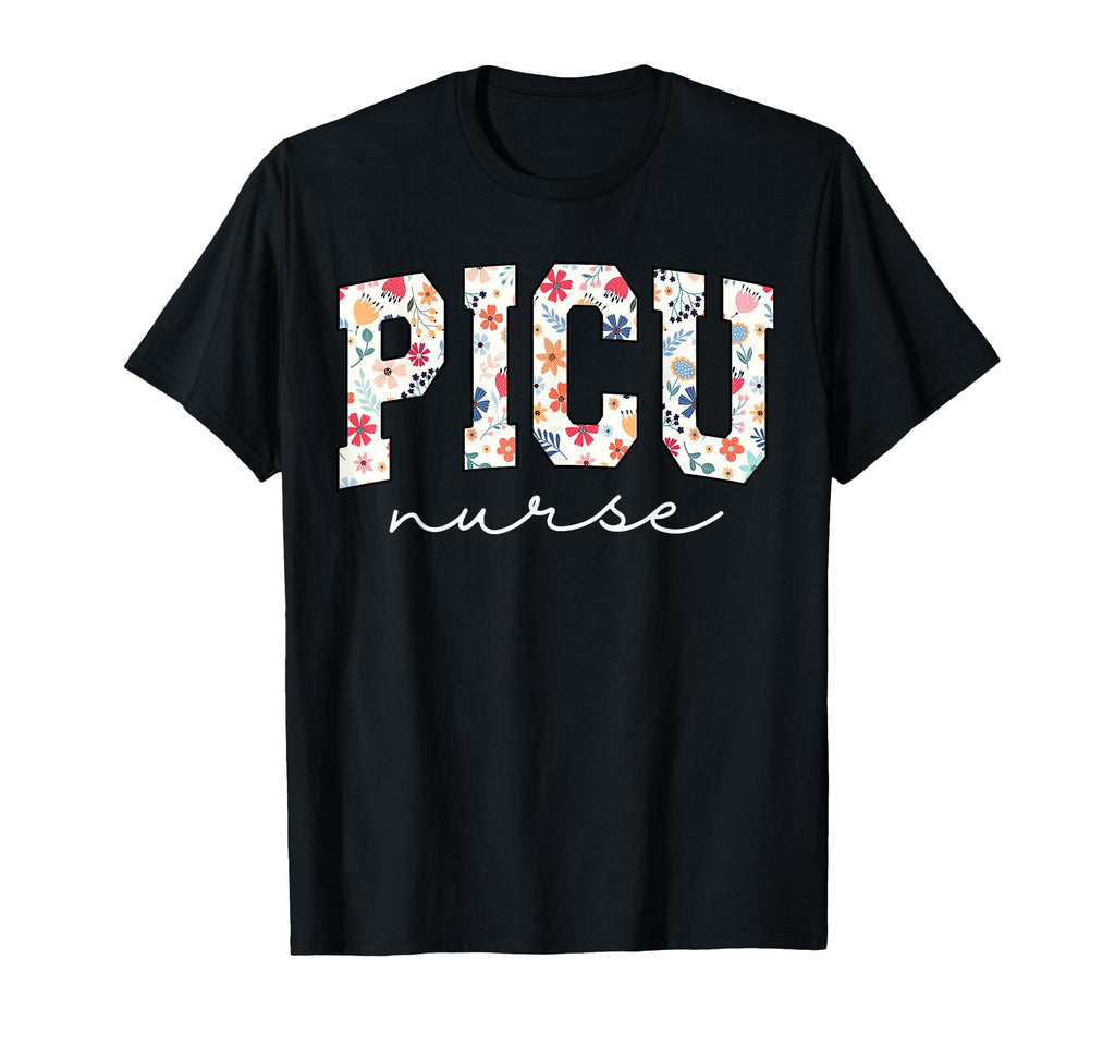 Floral Picu Nurse Flower Pediatric T-Shirt - Aesthetic Graphic Men Women - T-Shirt, Sweatshirt, Hoodie