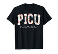 Floral Picu Nurse Flower Pediatric T-Shirt - Aesthetic Graphic Men Women - T-Shirt, Sweatshirt, Hoodie