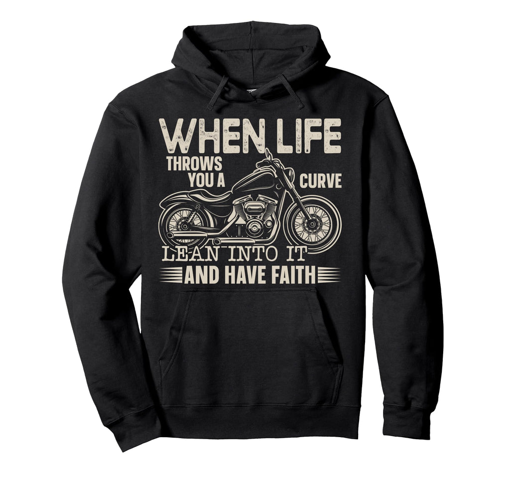 Christian Motorcycle Biker Faith Hoodie - Fun Novelty Design for Adults - T-Shirt, Sweatshirt, Hoodie