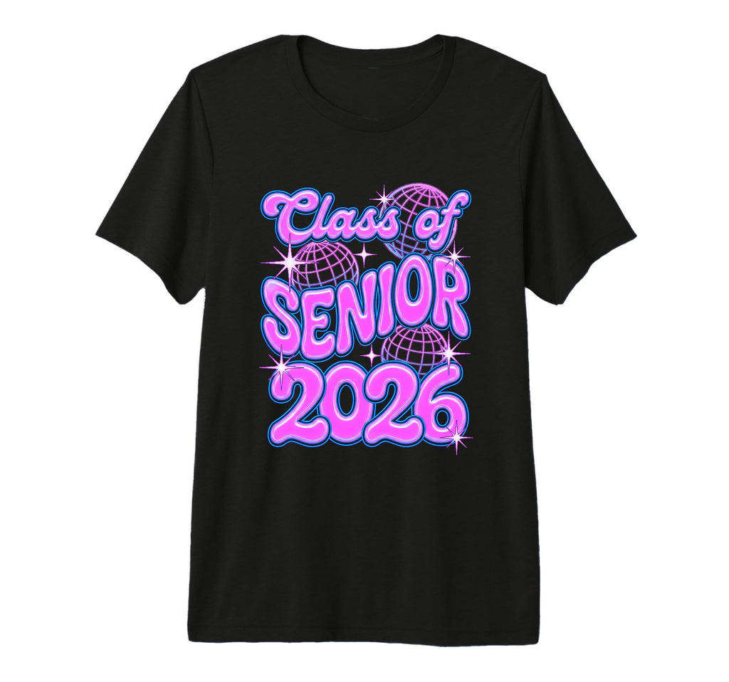 Class Senior 2026 Disco Ball T-Shirt - Custom Art Print for Adults - T-Shirt, Sweatshirt, Hoodie