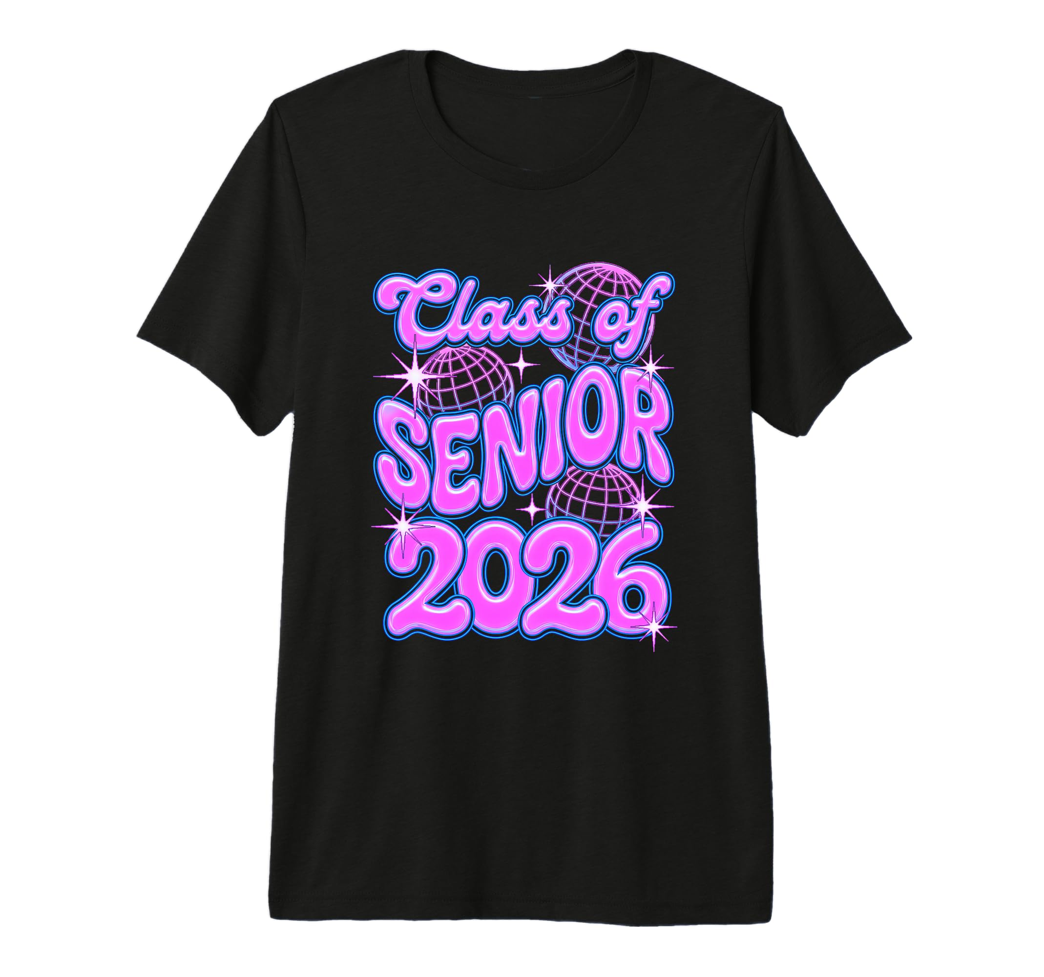 Class Senior 2026 Disco Ball T-Shirt - Custom Art Print for Adults - T-Shirt, Sweatshirt, Hoodie
