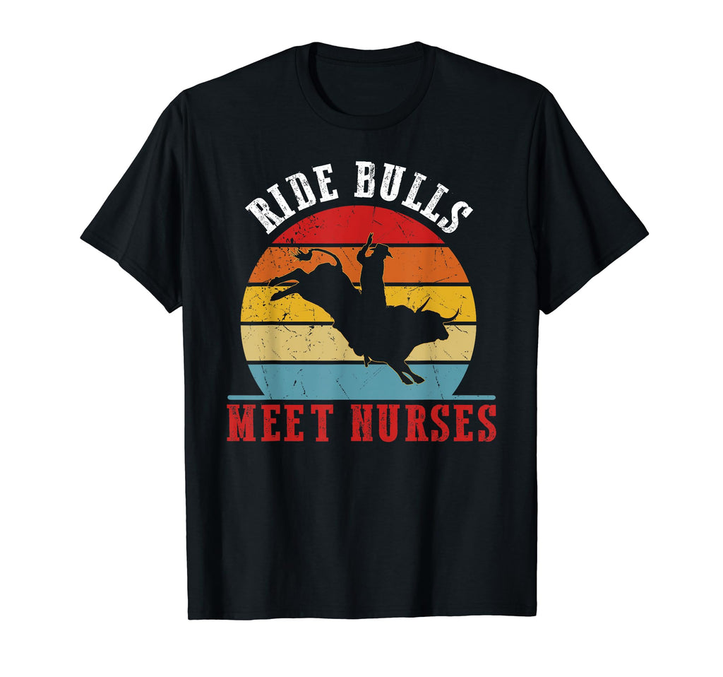 Funny Bull Riding Cowboy Nurse Bull T-Shirt - Streetwear Style for Adults - T-Shirt, Sweatshirt, Hoodie