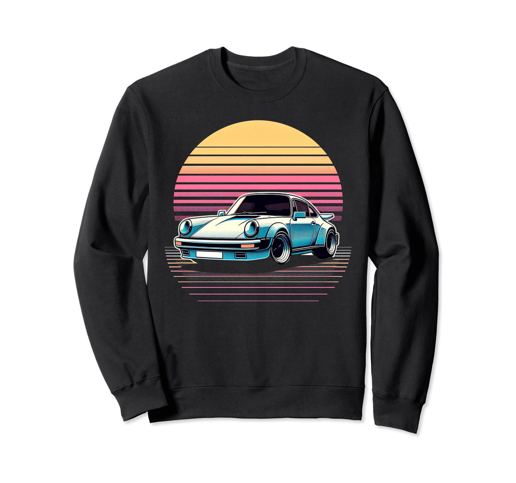 Synthwave Supercar Retrowave Sweatshirt - Fun Novelty Design for Adults - T-Shirt, Sweatshirt, Hoodie