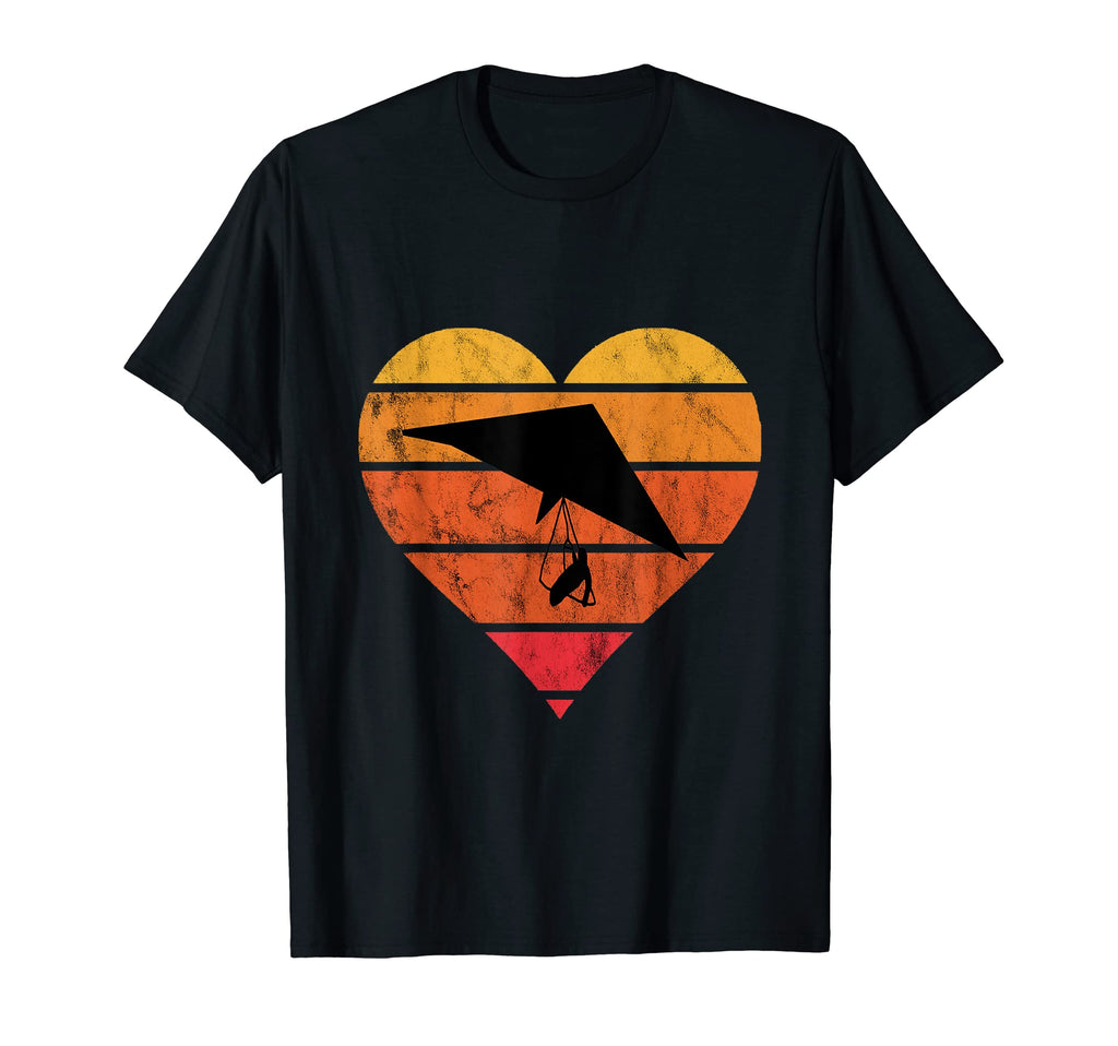 Hang Glider Heart Sunset Hang Gliding T-Shirt - Graphic Print Men Women - T-Shirt, Sweatshirt, Hoodie