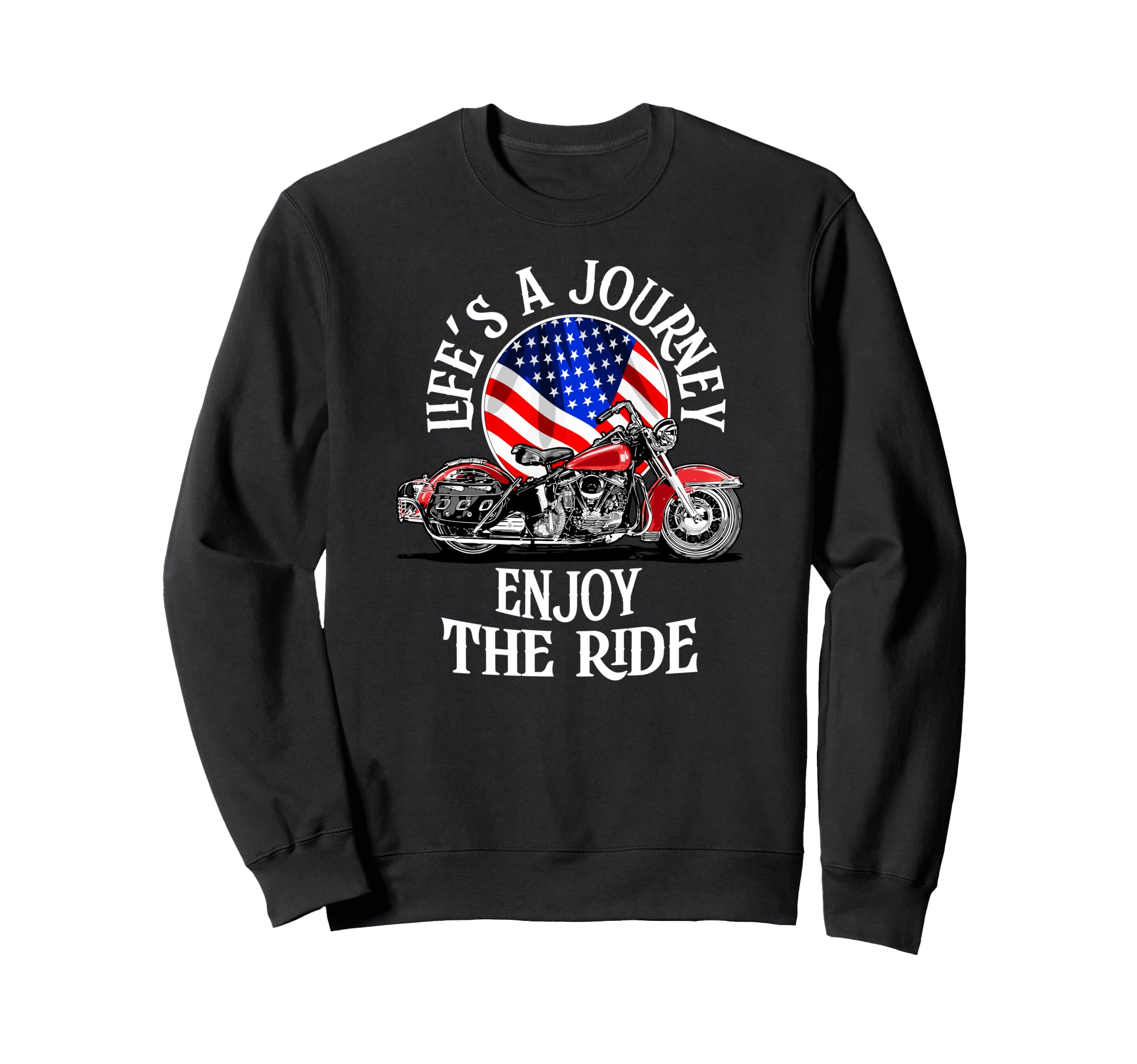 Biker Motorcycle Rider Lifes Journey Hoodie - Fun Novelty Design Unisex - T-Shirt, Sweatshirt, Hoodie