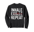 Inhale Exhale Repeat Yoga Mindfulness Sweatshirt - Graphic Print Unisex - T-Shirt, Sweatshirt, Hoodie